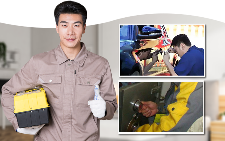 专业开锁师傅与开锁服务现场